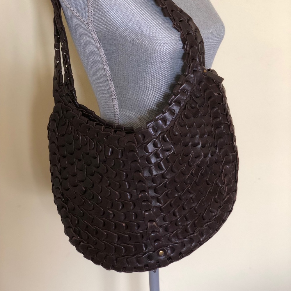 Brown leather bag